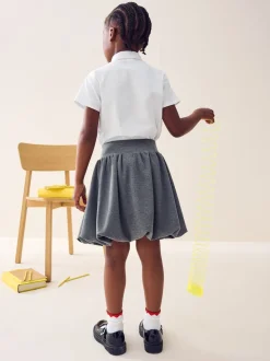Grey Pull-On Jersey Stretch Bubble Hem Skirt (3-17yrs)