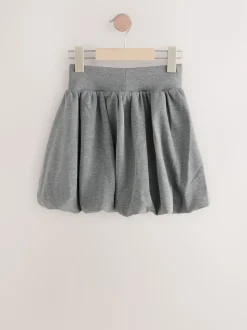 Grey Pull-On Jersey Stretch Bubble Hem Skirt (3-17yrs)