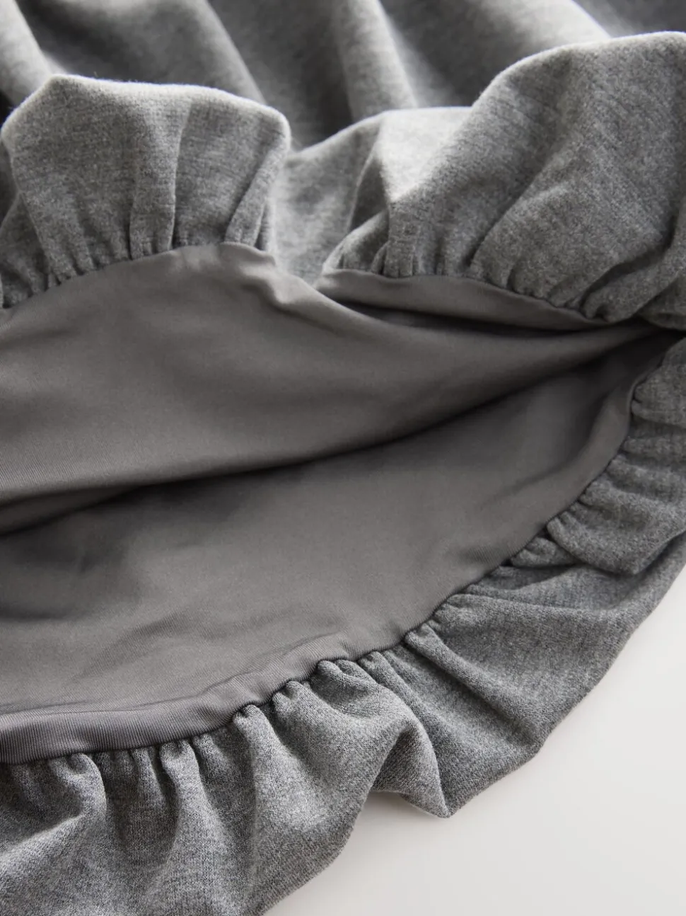 Grey Pull-On Jersey Stretch Bubble Hem Skirt (3-17yrs)
