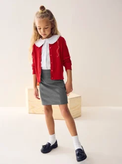 Grey Pull-On Jersey Stretch School Pencil Skirt (3-18yrs)