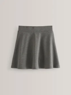 Grey Pull-On School Skort with Jersey Stretch (3-17yrs)