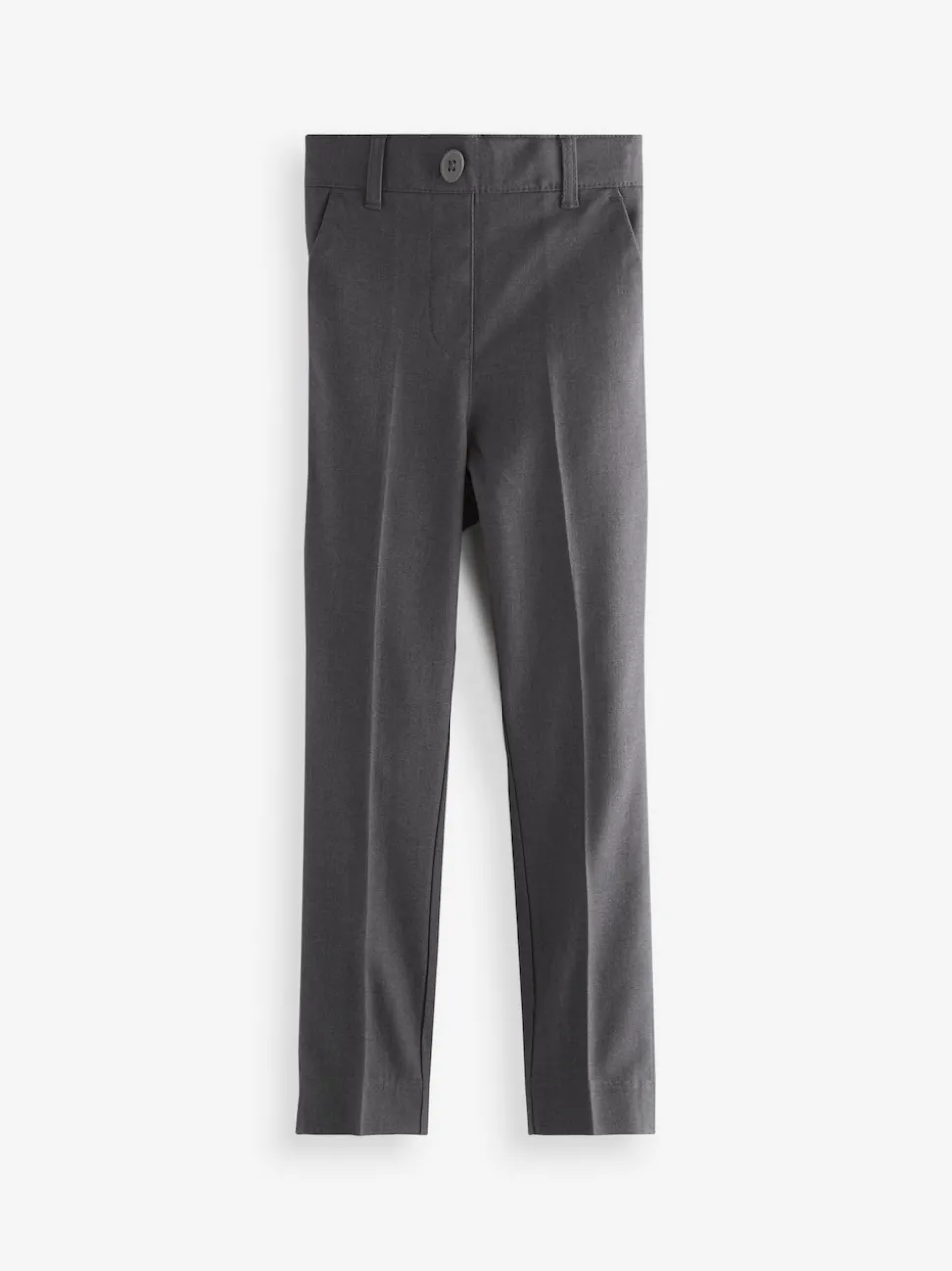 Grey Pull-On Waist Plain Front School Trousers (3-17yrs)