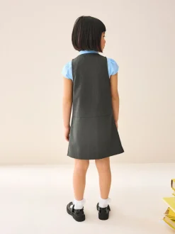 Grey Regular Fit Zip Front School Pinafore (3-14yrs)