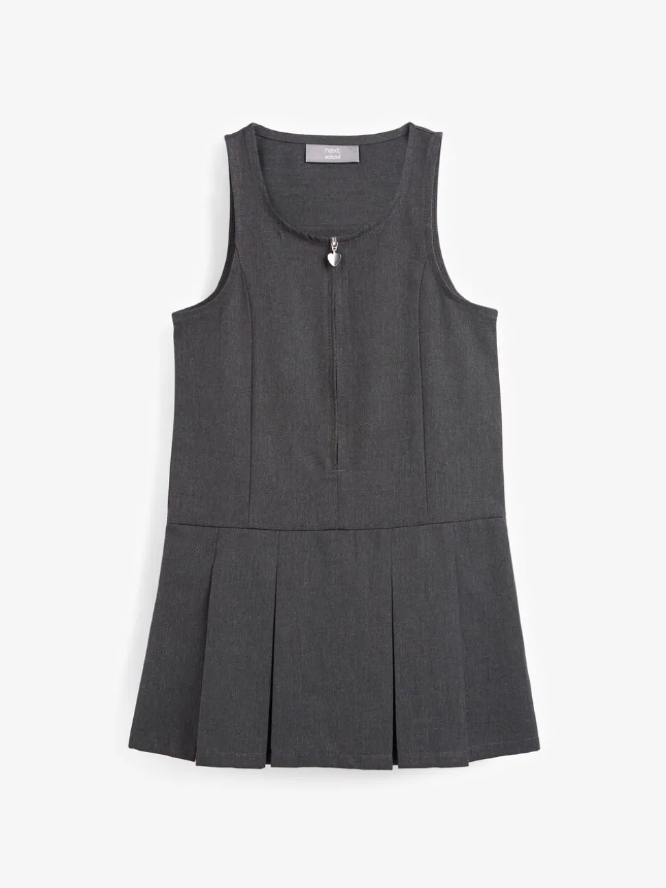 Grey Regular Fit Zip Front School Pinafore (3-14yrs)