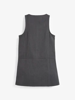 Grey Regular Fit Zip Front School Pinafore (3-14yrs)