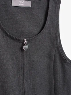 Grey Regular Fit Zip Front School Pinafore (3-14yrs)