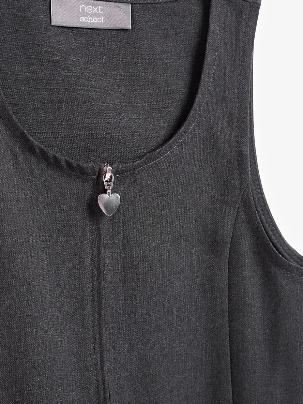 Grey Regular Fit Zip Front School Pinafore (3-14yrs)