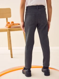 Grey Regular Length Jersey Stretch Skinny School Trousers (3-18yrs)