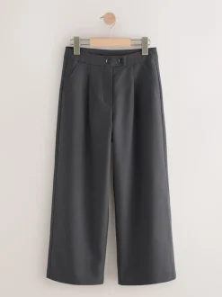 Grey Regular Length Senior Wide Leg School Trousers (9-18yrs)