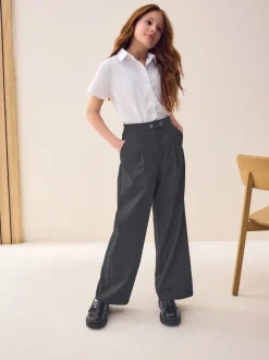 Grey Regular Length Senior Wide Leg School Trousers (9-18yrs)