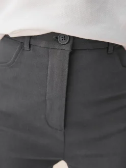 Grey Regular Length Skinny Fit Stretch High Waist School Trousers (9-18yrs)