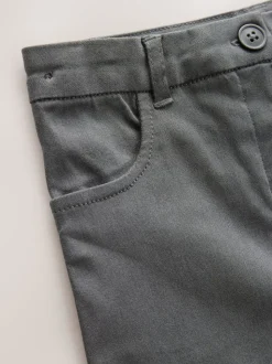 Grey Regular Length Skinny Fit Stretch High Waist School Trousers (9-18yrs)
