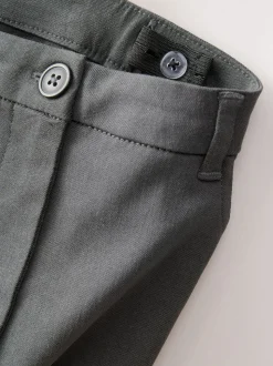 Grey Regular Length Skinny Fit Stretch High Waist School Trousers (9-18yrs)