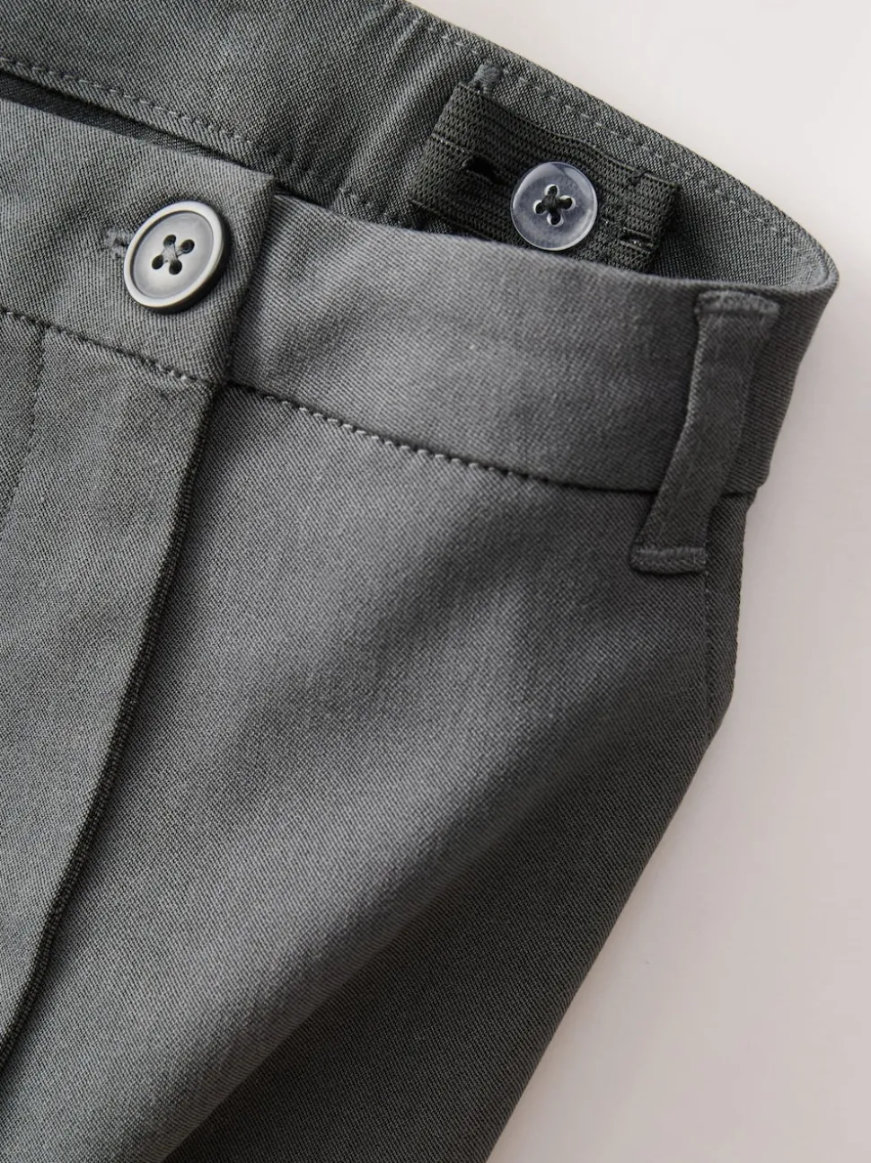 Grey Regular Length Skinny Fit Stretch High Waist School Trousers (9-18yrs)
