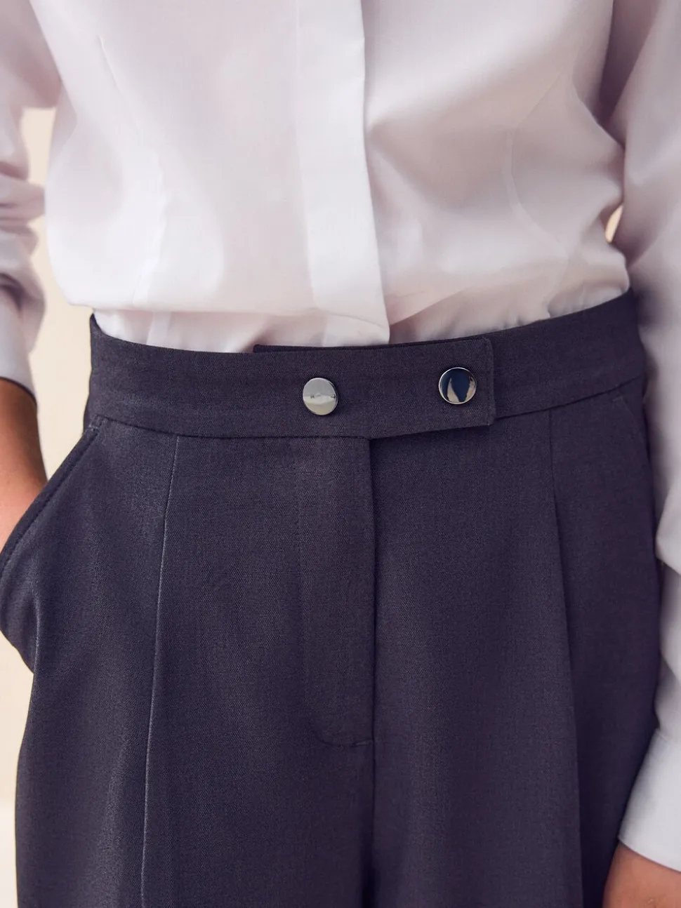 Grey Shorter Length Senior Wide Leg School Trousers (9-18yrs)