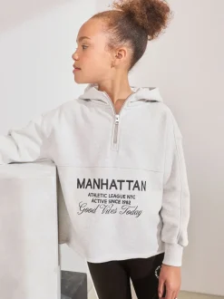 Grey Slogan Hoodie And Leggings Set (3-16yrs)