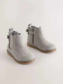 Grey Standard Fit (F) Chelsea Ankle Boots