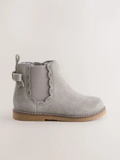 Grey Standard Fit (F) Chelsea Ankle Boots