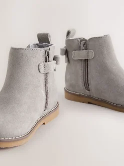 Grey Standard Fit (F) Chelsea Ankle Boots