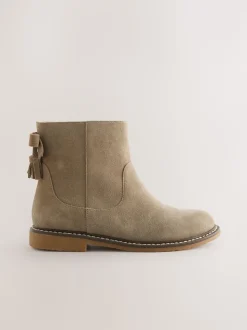 Grey Suede Water Repellent Ankle Boots