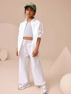 Grey Wide Leg Joggers (3-16yrs)