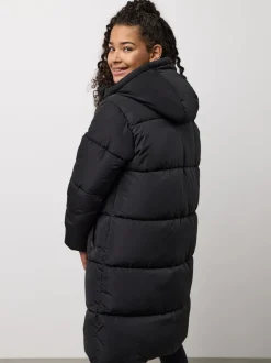 Gym King Black Long Line Puffer