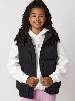Gym King Black Panelled Gilet