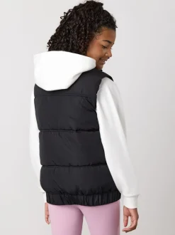Gym King Black Panelled Gilet