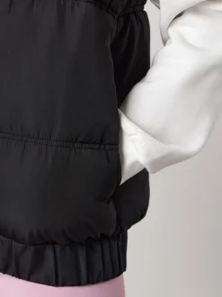 Gym King Black Panelled Gilet