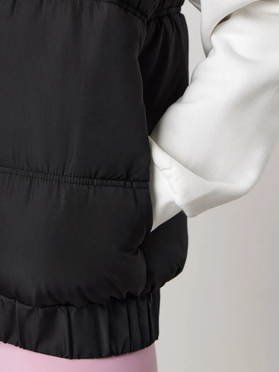Gym King Black Panelled Gilet