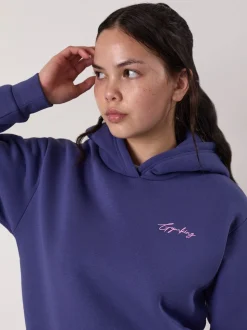 Gym King Blue Script Oversized Hoodie