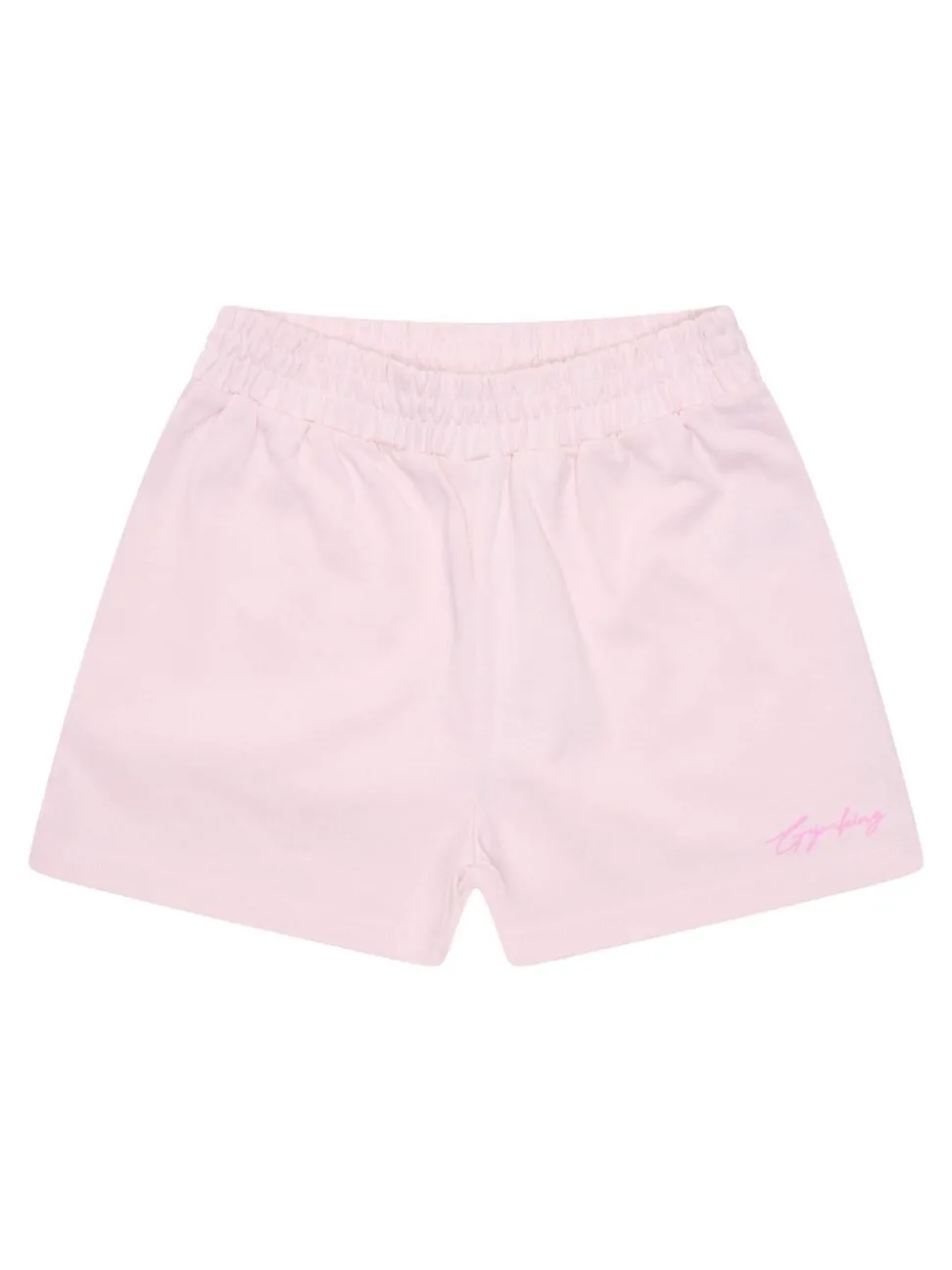 Gym King Pink Relaxed Fit Script Shorts