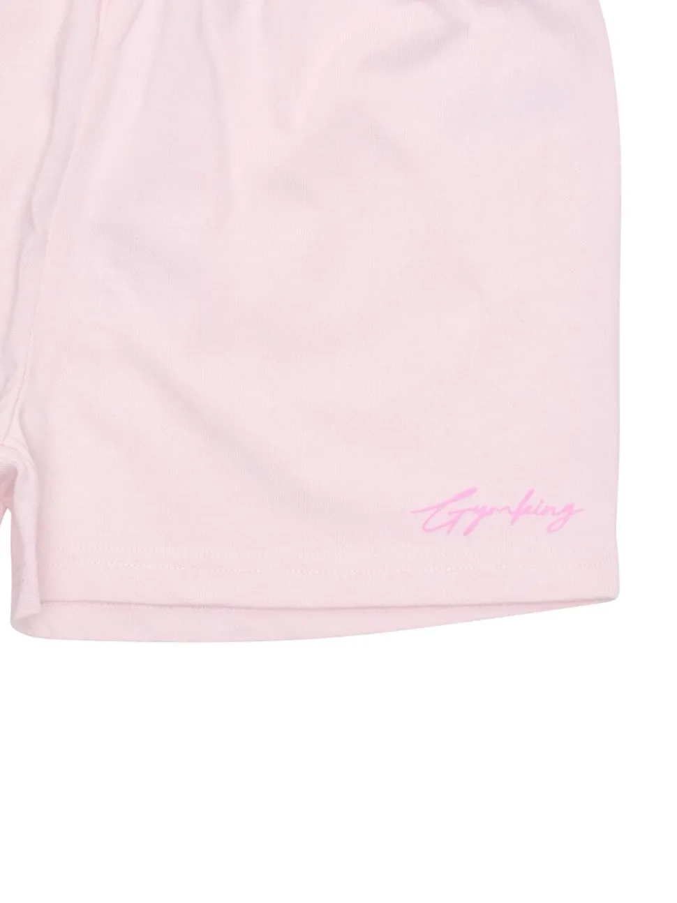 Gym King Pink Relaxed Fit Script Shorts