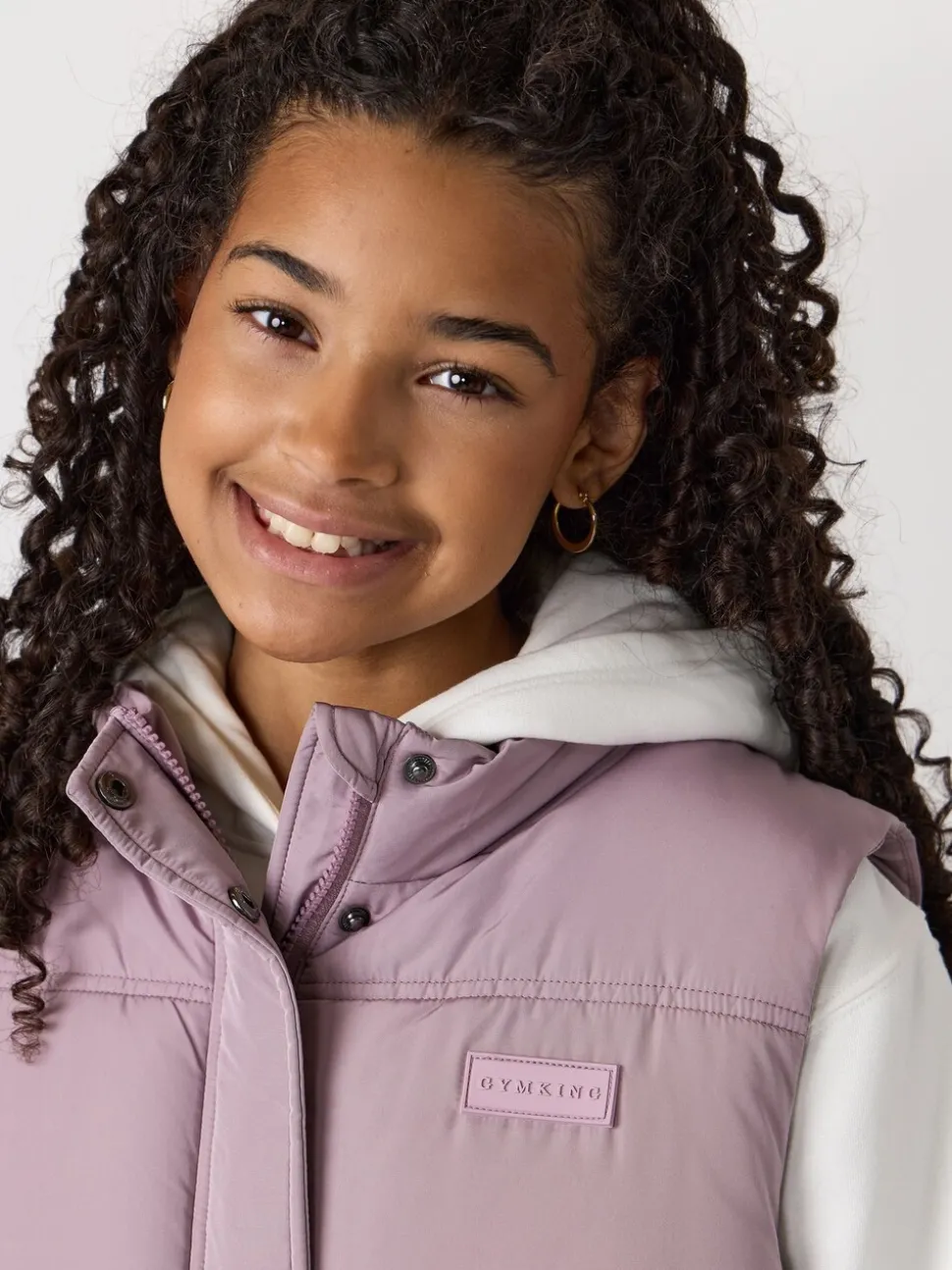 Gym King Purple Kids Panelled Gilet