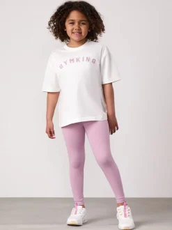 Gym King White Boyfriend Shadow T-Shirt