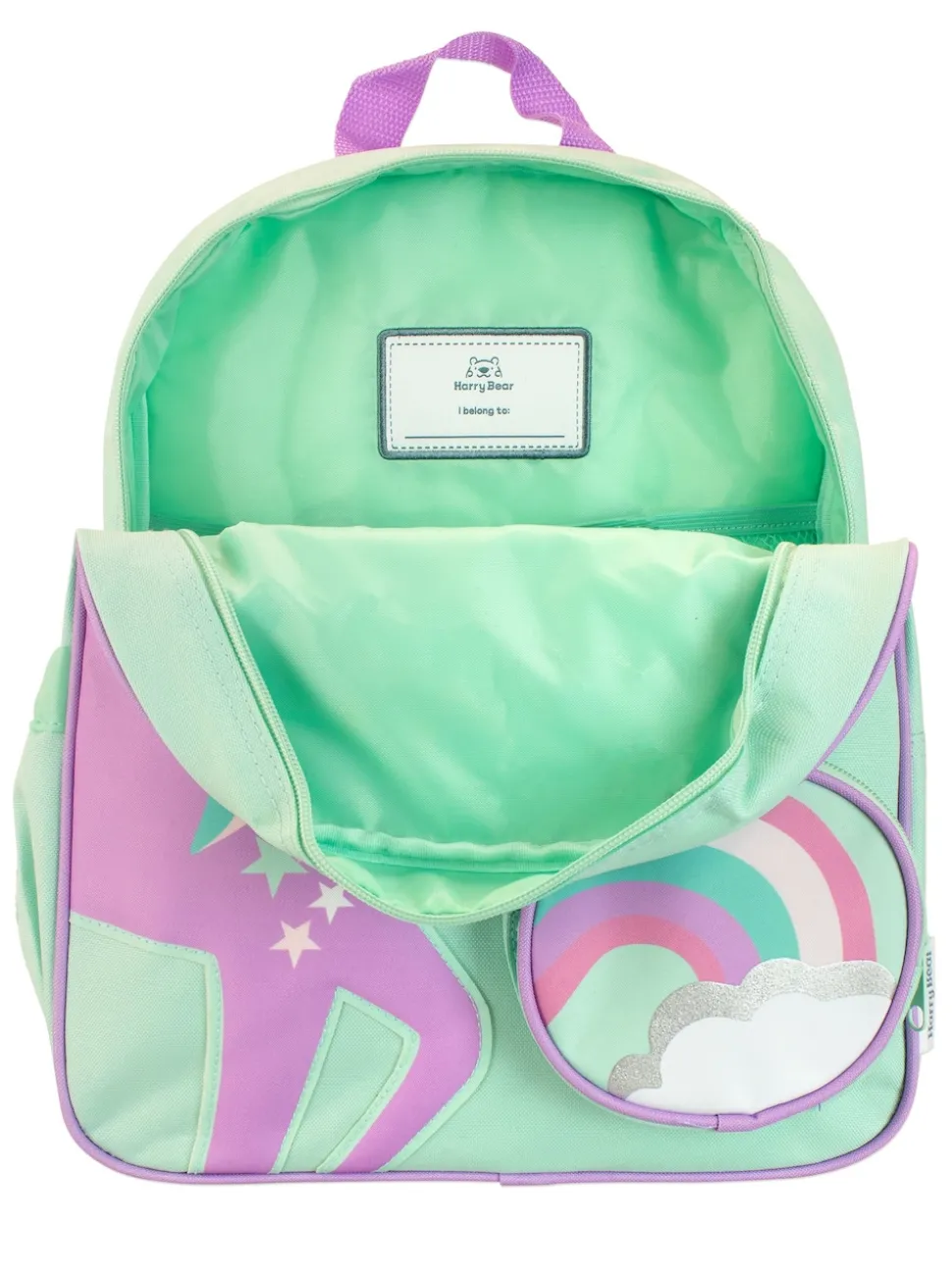 Harry Bear Green Unicorn Animal Print Backpack