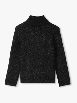 Hatley Black Glitter Turtleneck Jumper