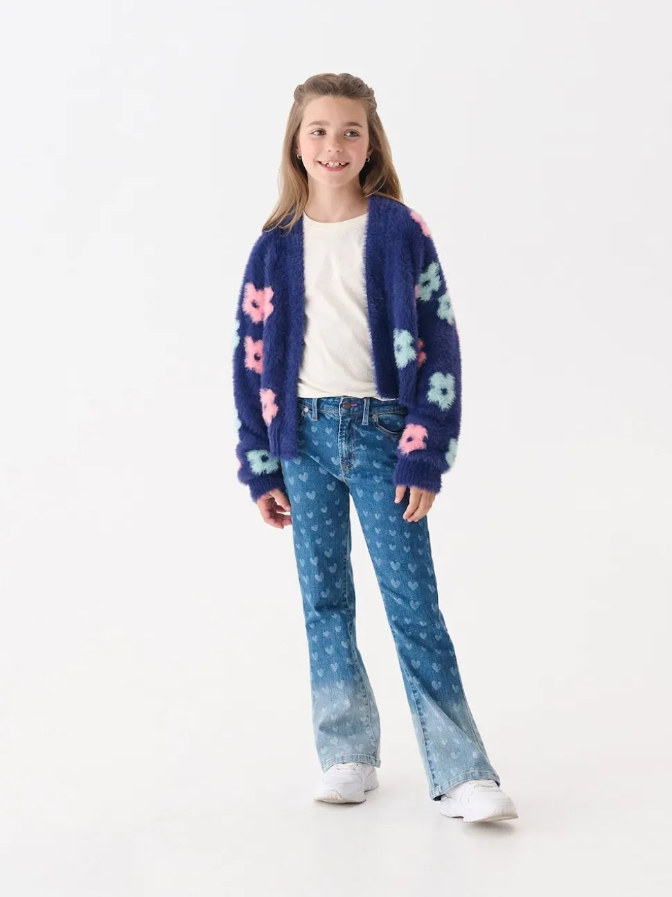 Hatley Blue Hearts Flared Leg Denim Jeans