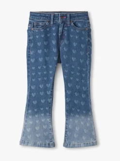 Hatley Blue Hearts Flared Leg Denim Jeans