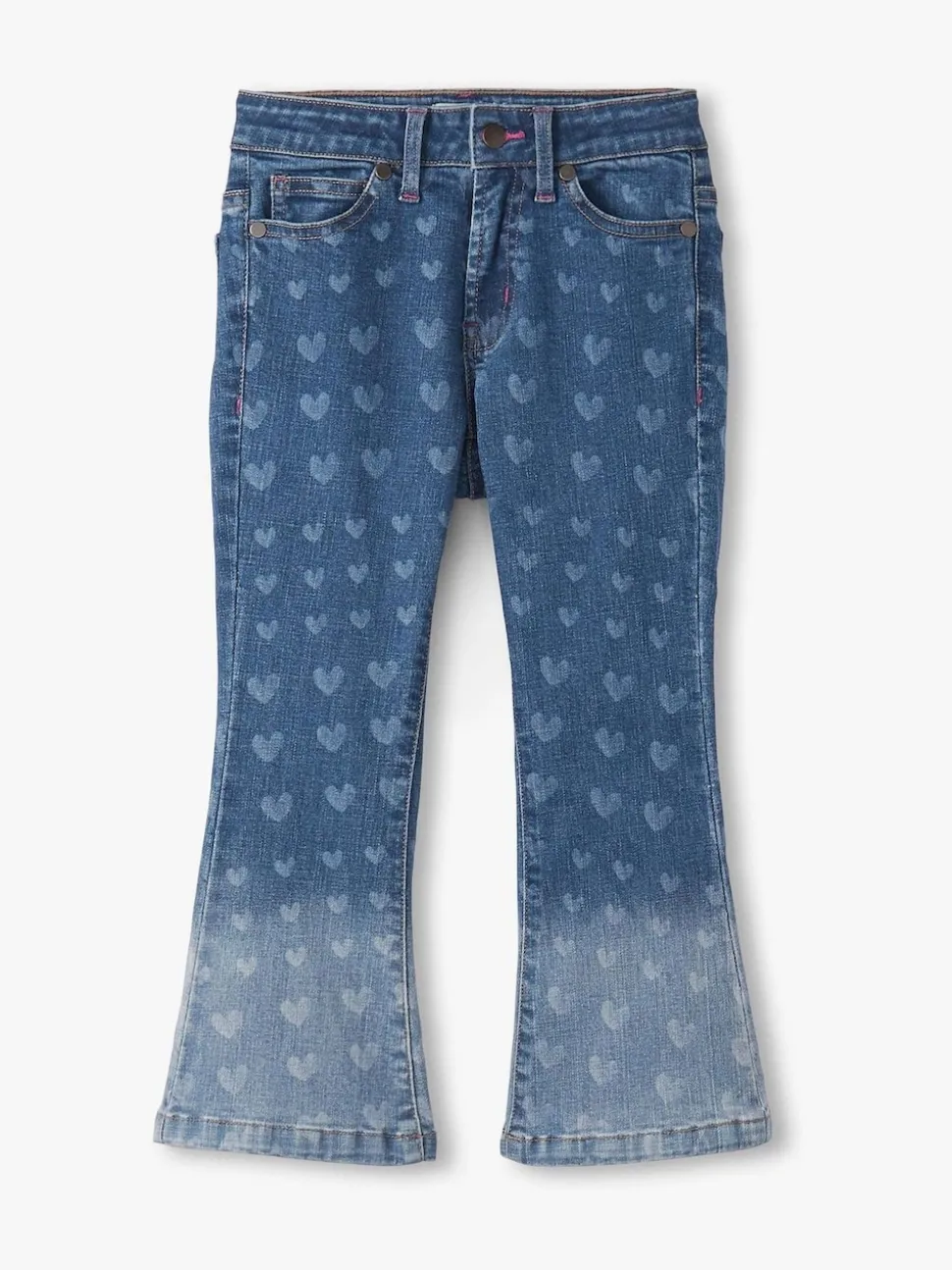 Hatley Blue Hearts Flared Leg Denim Jeans