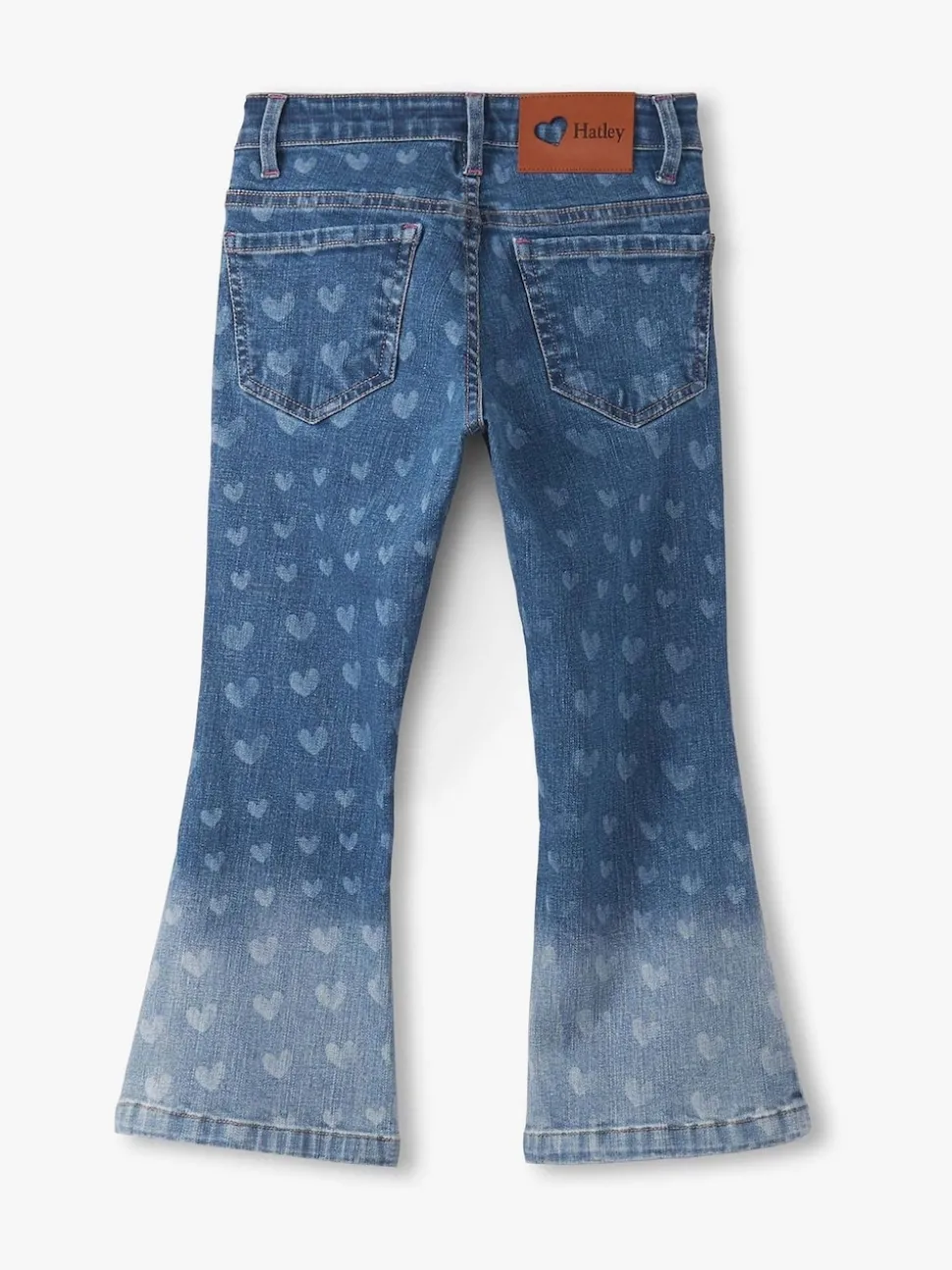 Hatley Blue Hearts Flared Leg Denim Jeans
