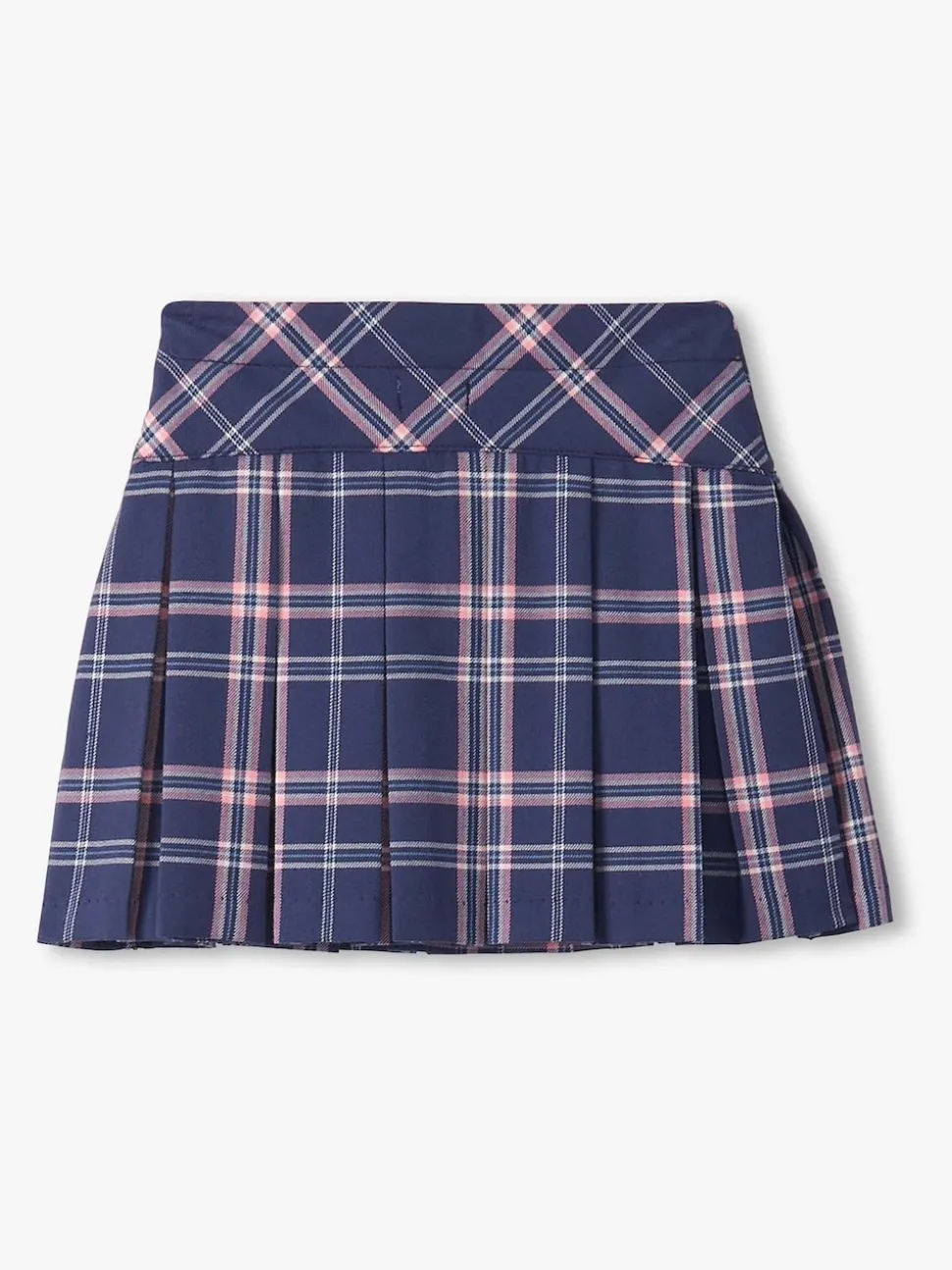 Hatley Blue Preppy Plaid Pleated Skirt