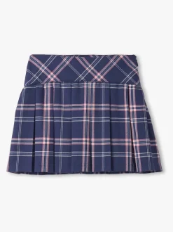 Hatley Blue Preppy Plaid Pleated Skirt