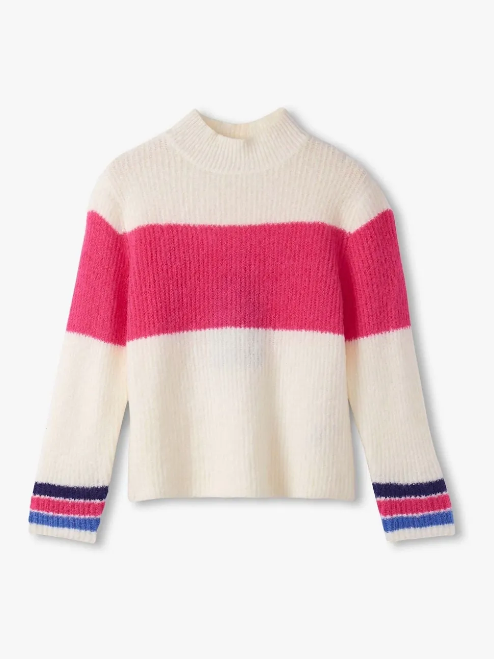 Hatley Natural Colourblock Mock Neck Jumper