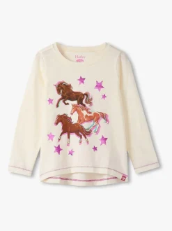 Hatley Natural Galloping Horse Long Sleeve T-Shirt