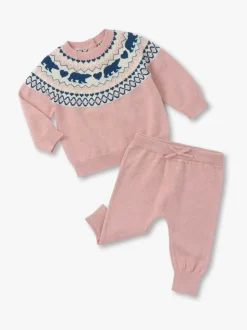 Hatley Pink Bear Pull On Jumpers Set