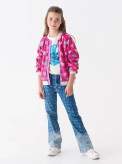 Hatley Pink Busted Hearts Sequin Bomber Jacket