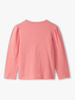 Hatley Pink Embroidered Flowers Puff Sleeve T-Shirt