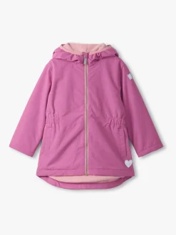 Hatley Pink Heart Swans Colour-Reveal Field Jacket