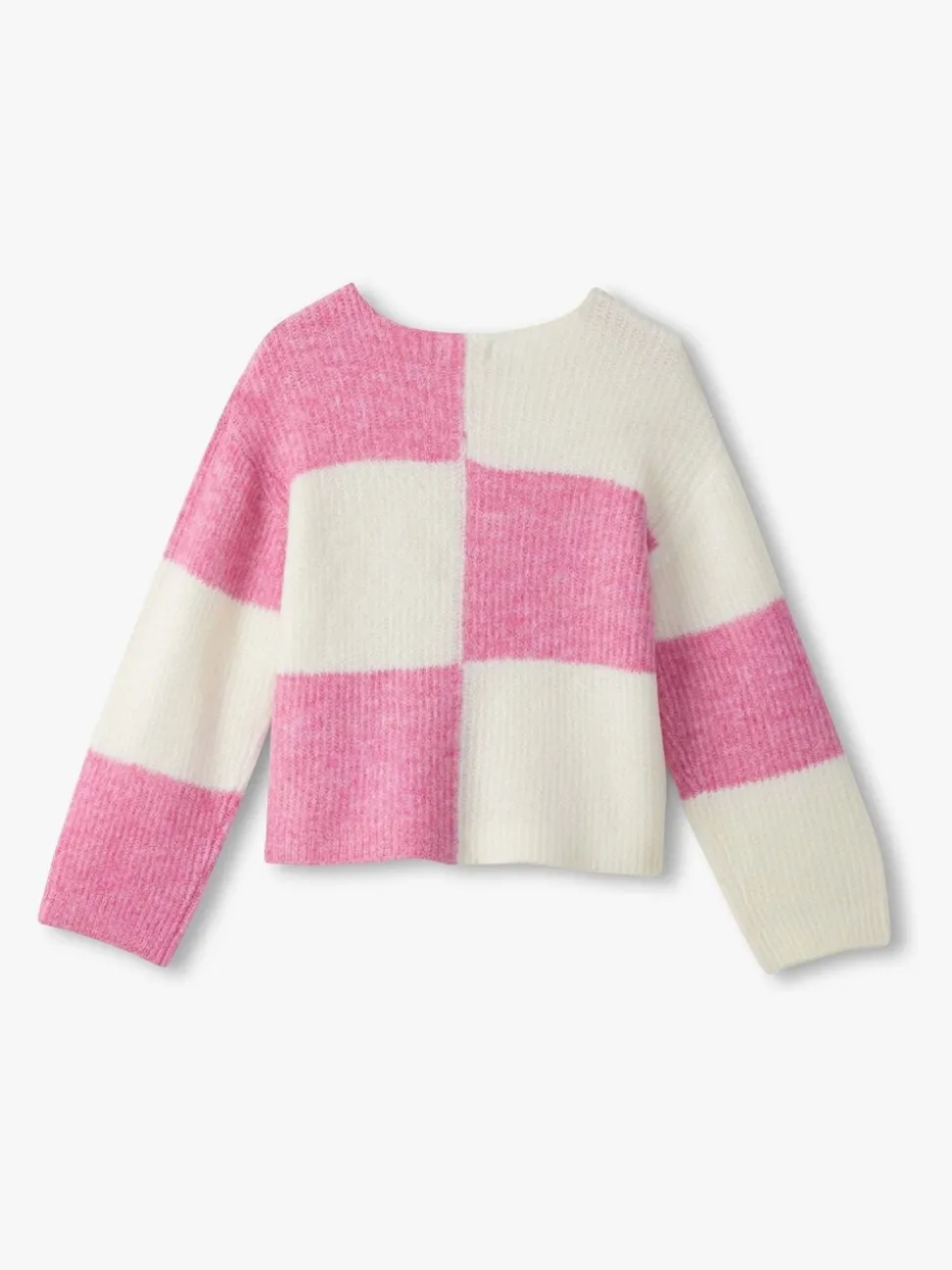 Hatley Sea Pink Check Drop Shoulder Jumper
